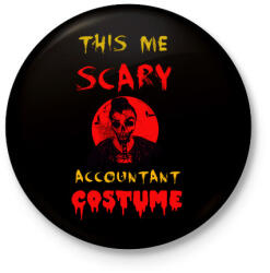 printfashion my scary costume - Kitűző, hűtőmágnes - Fekete (3098591)