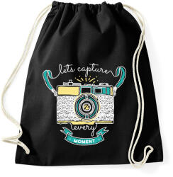 printfashion Fotózz minden pillanatot! - Sportzsák, Tornazsák - Fekete (543621)