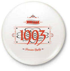 printfashion since-1993-red-black - Kitűző, hűtőmágnes - Fehér (3076539)