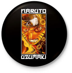 printfashion Naruto Uzumaki - Kitűző, hűtőmágnes - Fekete (5478824)