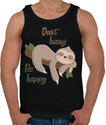 printfashion Lajhár - Férfi atléta - Fekete (14255255)