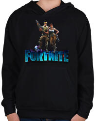printfashion fortnite - Gyerek kapucnis pulóver - Fekete (5560256)