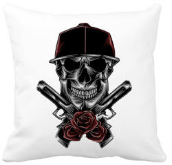 printfashion Skull - Párnahuzat, Díszpárnahuzat - Fehér (2385060)