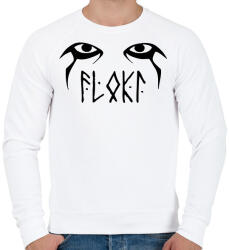printfashion Hrafna-Flóki Vilgerðarson - Férfi pulóver - Fehér (2130722)