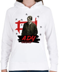 printfashion Ady Endre - Női kapucnis pulóver - Fehér (9956423)