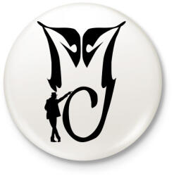 printfashion Michael Jackson MJ - Kitűző, hűtőmágnes - Fehér (4178906)