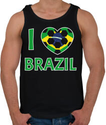 printfashion I love Brazil - Férfi atléta - Fekete (10788087)