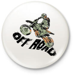 printfashion Off road motosport - Kitűző, hűtőmágnes - Fehér (5533496)