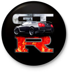 printfashion Nissan GTR - Kitűző, hűtőmágnes - Fekete (3093075)