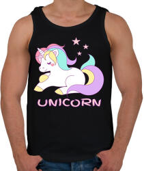 printfashion unikornis - Férfi atléta - Fekete (6030288)