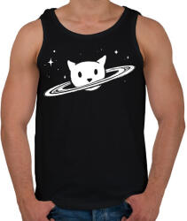 printfashion Cica planéta - Férfi atléta - Fekete (5352853)