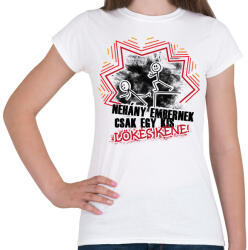 printfashion Néhány embernek csak egy kis lökés kéne - Női póló - Fehér (16671763)