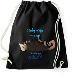 printfashion Csak akkor ébressz fel, ha nasit hozol - Sportzsák, Tornazsák - Fekete (14436454)