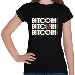 printfashion BITCOIN 4 EVER 54 - Női póló - Fekete (6119393)