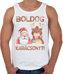 printfashion Boldog karácsonyt! - Férfi atléta - Fehér (5682144)