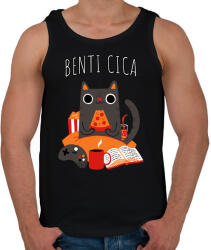 printfashion Benti cica - Férfi atléta - Fekete (5361930)
