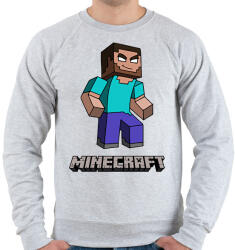 printfashion Minecraft - Herobrine - Férfi pulóver - Sport szürke (2446609)