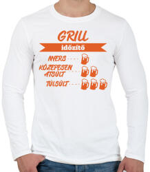 printfashion Grill időzítő - Férfi hosszú ujjú póló - Fehér (13691162)
