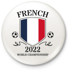 printfashion French 2022 - Kitűző, hűtőmágnes - Fehér (10794584)