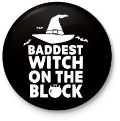 printfashion Witch on the block - Kitűző, hűtőmágnes - Fekete (3099110)