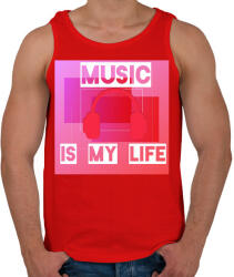 printfashion music is my life - Férfi atléta - Piros (1042192)