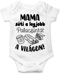 printfashion Mama süti a legjobb palacsintát a világon! - Baba Body - Fehér (16572574)