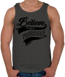 printfashion Higgy magadban! - Férfi atléta - Sötétszürke (167857)