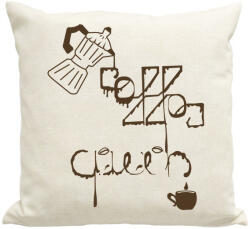 printfashion CoffeeQueenBrown - Párnahuzat, Díszpárnahuzat - Lenvászon (5583074)
