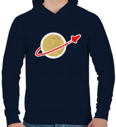 printfashion LEGO Space - Férfi kapucnis pulóver - Sötétkék (1149628)