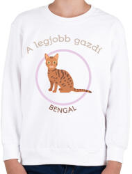 printfashion A legjobb gazdi - Bengal - Gyerek pulóver - Fehér (6305865)