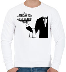 printfashion A pincérkedés az én kardióm - Férfi pulóver - Fehér (9429794)