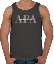 printfashion Apa mindent is tud fehér - Férfi atléta - Sötétszürke (5033941)