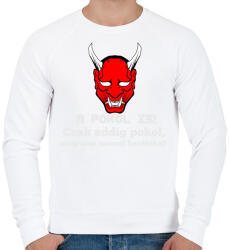 printfashion a pokol is! - Férfi pulóver - Fehér (2087830)