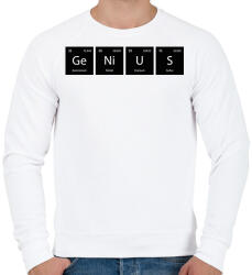 printfashion GeNiUS (periódusos rendszer) - Férfi pulóver - Fehér (11474469)