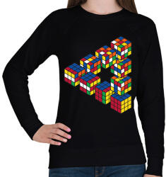 printfashion Rubik-kocka - Női pulóver - Fekete (15632740)