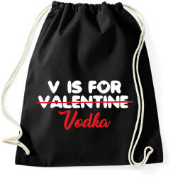 printfashion V is for Vodka - Sportzsák, Tornazsák - Fekete (4291759)
