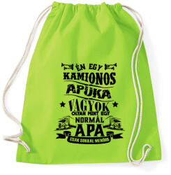 printfashion Kamionos Apuka - Sportzsák, Tornazsák - Limezöld (331752)
