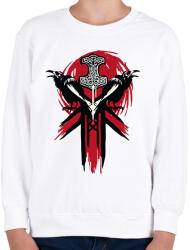 printfashion Vikings logo - Gyerek pulóver - Fehér (2385941)