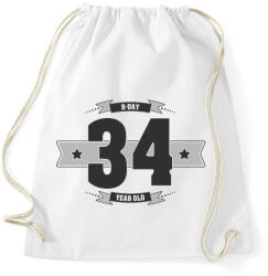 printfashion b-day-34-dark-lightgrey - Sportzsák, Tornazsák - Fehér (510349)