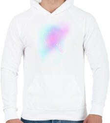 printfashion Lonely astronaut - Férfi kapucnis pulóver - Fehér (226857)