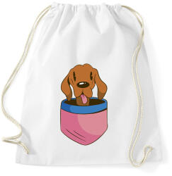 printfashion Vizsla zsebben - Sportzsák, Tornazsák - Fehér (6146901)