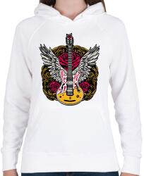 printfashion Angyali gitár - Női kapucnis pulóver - Fehér (14951019)