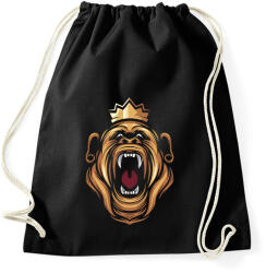 printfashion Gorilla király - Sportzsák, Tornazsák - Fekete (2918135)