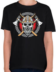 printfashion viking - Gyerek póló - Fekete (13721615)
