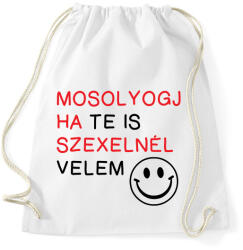 printfashion Mosolyogj ha te is - Sportzsák, Tornazsák - Fehér (5379912)