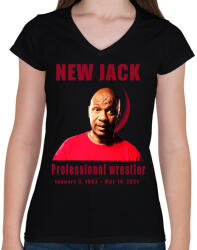printfashion new jack - Női V-nyakú póló - Fekete (4896211)