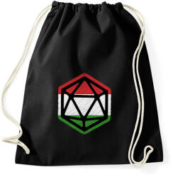 printfashion Magyar D20 - Sportzsák, Tornazsák - Fekete (2879707)