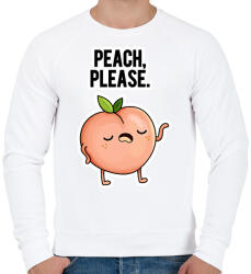 printfashion Peach Please - Férfi pulóver - Fehér (2085920)