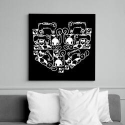 printfashion catheart. w - Vászonkép - Fekete (15673224)