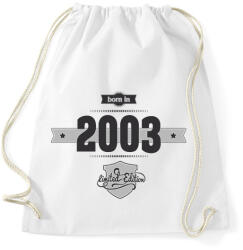 printfashion born-in-2003-(dark&lightgrey) - Sportzsák, Tornazsák - Fehér (476301)